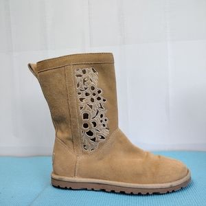 UGG Australia Women's Floral Print Suede Boots Size 5